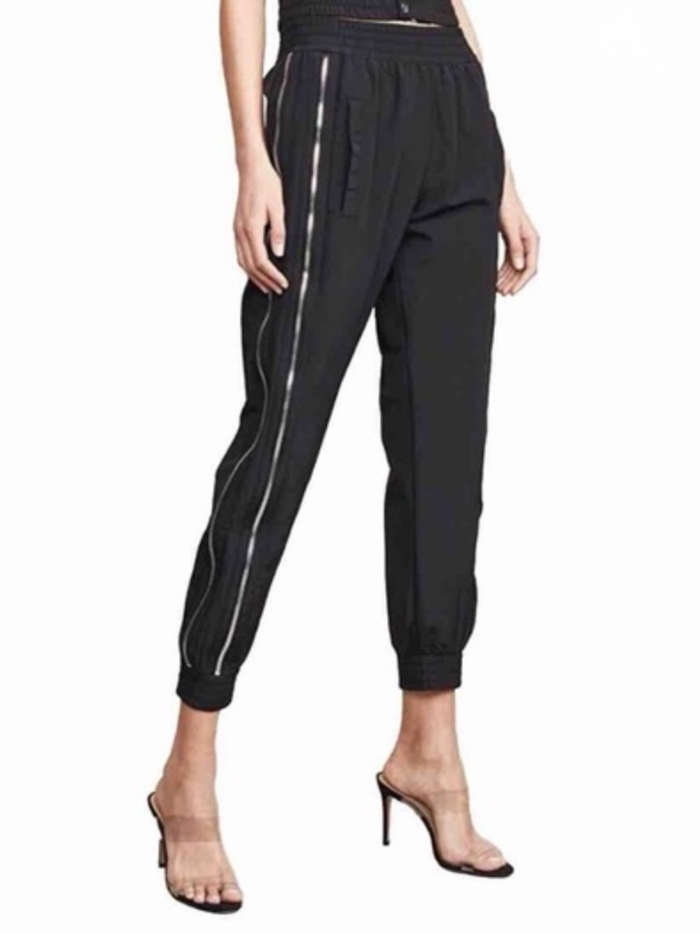 RtA Black Jogger Pants with Double Zippers - Like NEW